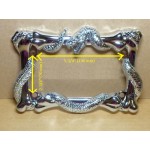 Motorcycle License Plate Frame Python Snake Design